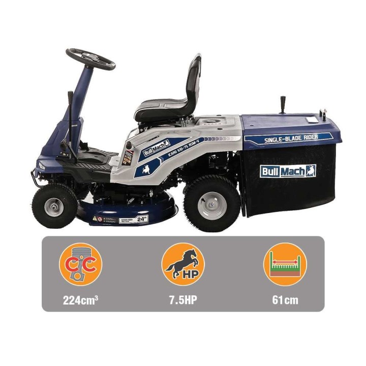 BullMach ICARO 610-75 RSM-V mini-rider, 224 cm³, 61 cm, 7,5 HP