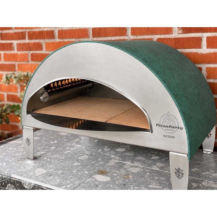 Emozione Acquamarina kaasupizzauuni ulkokäyttöön, 11 kW, 40 × 70 cm, biscotto-paistolevy