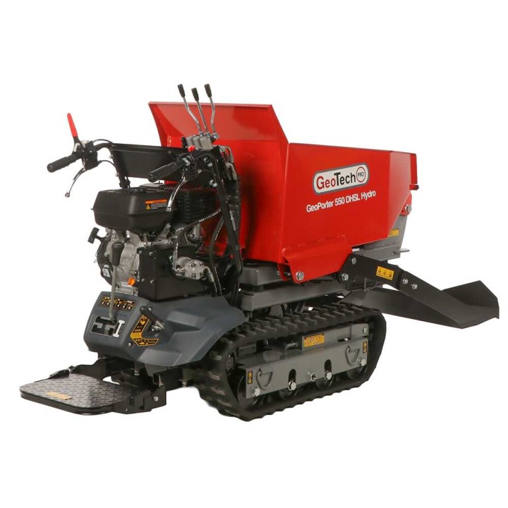 GeoTech Pro GeoPorter 550 DHSL Hydro telamotokärry, 9 HP, 500 kg, hydraulinen pantografílava