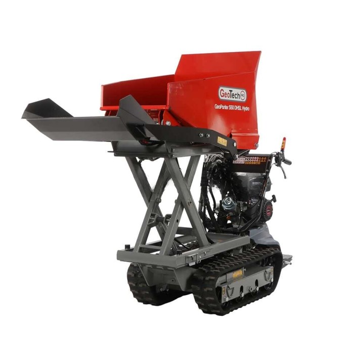 GeoTech Pro GeoPorter 550 DHSL Hydro telamotokärry, 9 HP, 500 kg, hydraulinen pantografílava
