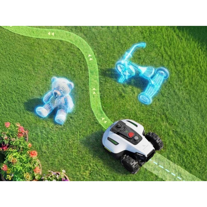 YUKA mini 2 1000 robottiruohonleikkuri ilman rajalankaa, 1 000 m², LiDAR, 21,6 V
