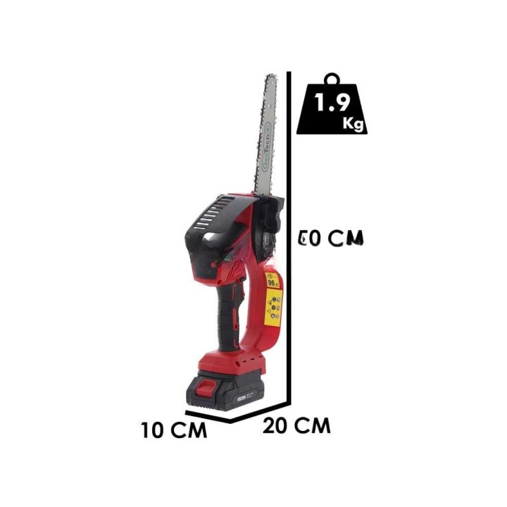 GeoTech X-Line PS-20V akkukäyttöinen oksasaha, 20 V, 20 cm, ilman akkua ja laturia