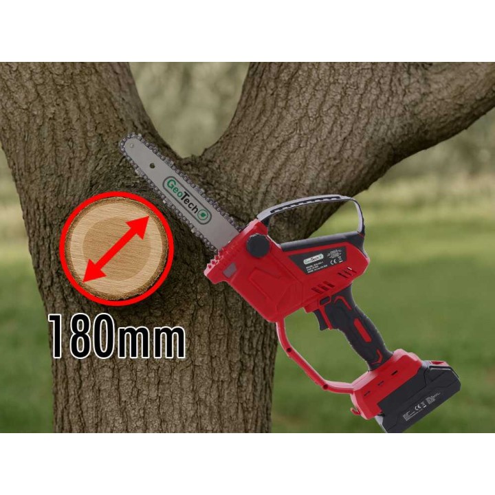 GeoTech X-Line PS-20V akkukäyttöinen oksasaha, 20 V, 20 cm, ilman akkua ja laturia