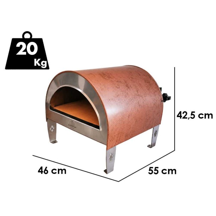 Pizza Party Ardore kaasupizzauuni ulkokäyttöön, 6 kW, 40 × 40 cm, 550 °C