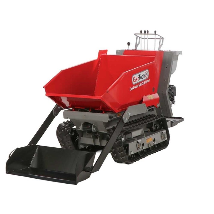 GeoPorter 650 DHS Hydro telaketjukärry, 650 kg, 9 HP, hydraulinen dumper-lava