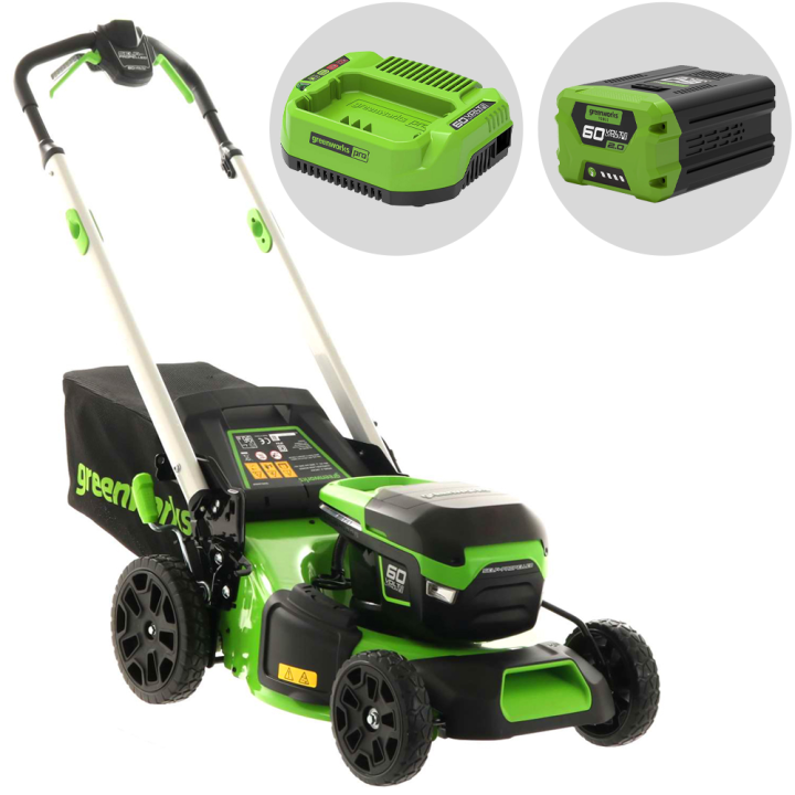 Greenworks GD60LM46SP akkuruohonleikkuri 60 V 2 Ah 46 cm