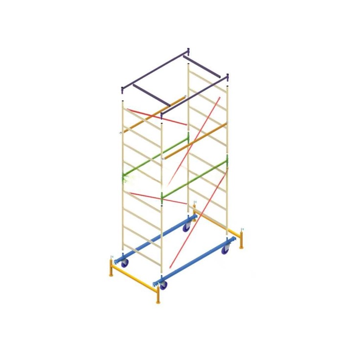 S.T.P. Kappa A31K2520 siirrettävä työteline, 520 cm, teräs, 4 pyörää