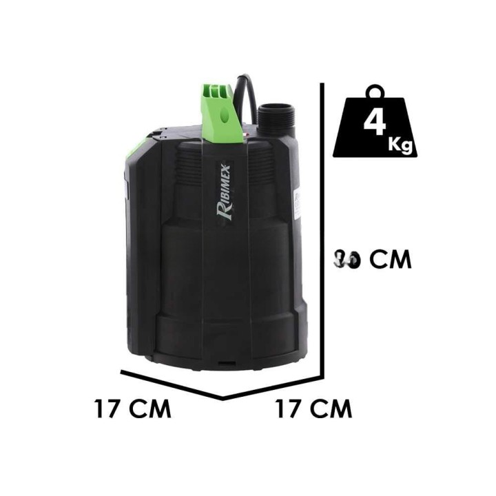 Ribimex PRPVC365A kirkasveden uppopumppu, 350 W, 6 000 l/h, 220–240 V