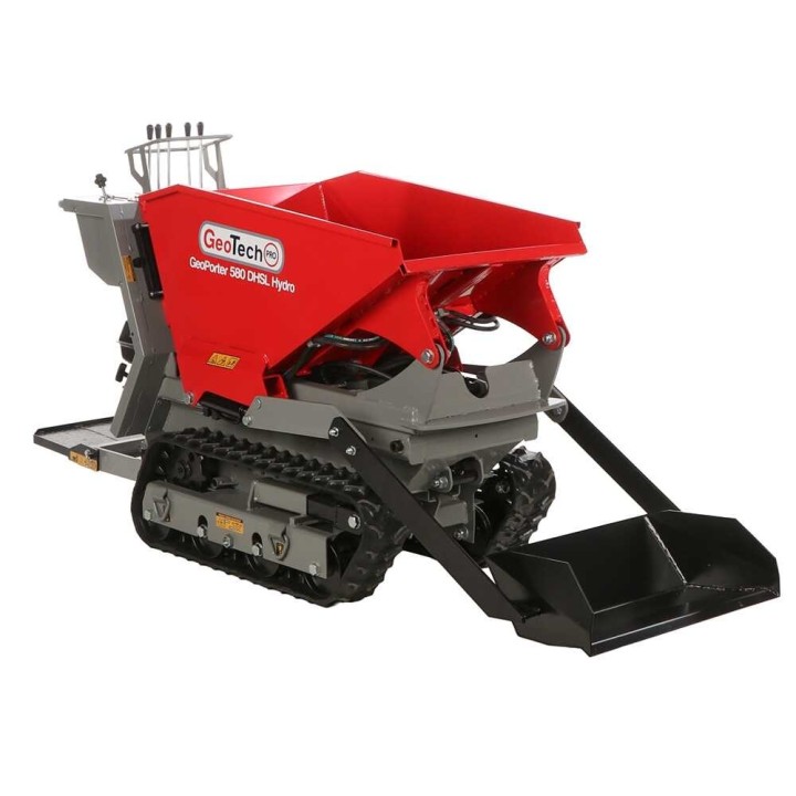 GeoPorter 580 DHSL Hydro telavetoinen moottorikärry, 9 HP, hydraulinen pantograf-lava
