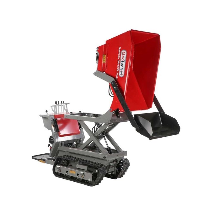 GeoPorter 580 DHSL Hydro telavetoinen moottorikärry, 9 HP, hydraulinen pantograf-lava