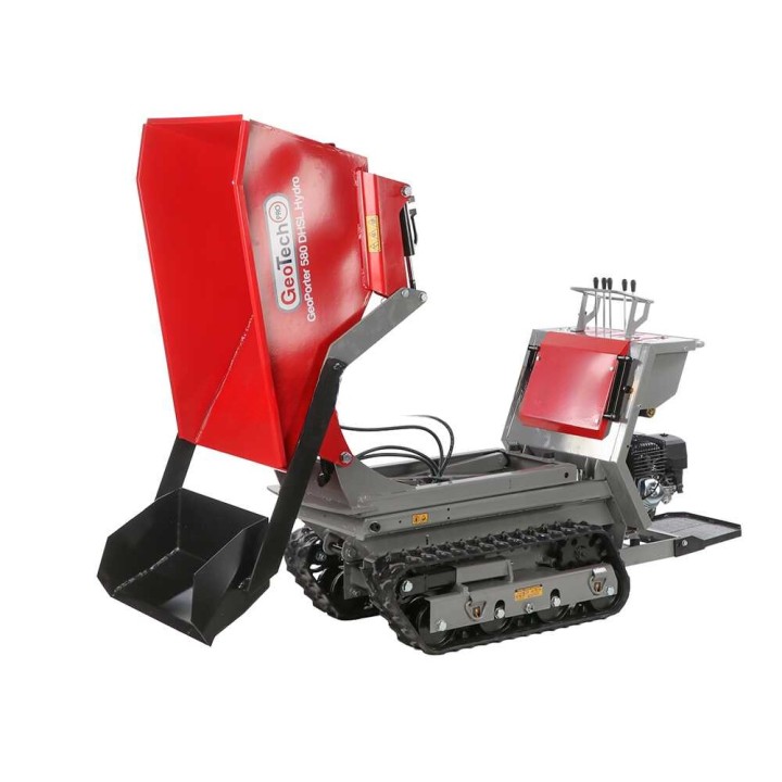GeoPorter 580 DHSL Hydro telavetoinen moottorikärry, 9 HP, hydraulinen pantograf-lava