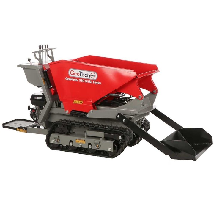GeoPorter 580 DHSL Hydro telavetoinen moottorikärry, 9 HP, hydraulinen pantograf-lava