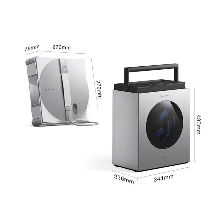 ECOVACS WINBOT W3 OMNI robottilasinpesuri, sovellushallinta, 24 V, 4,5 Ah