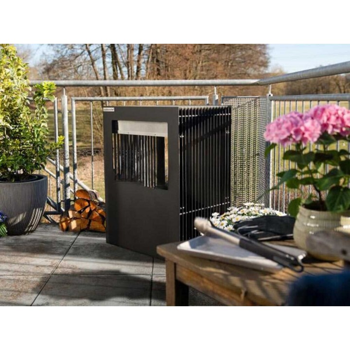 Outdoorchef Firepit puu- ja hiiligrilli sekä ulkotulisija, ruostumaton teräs, 62 × 44,5 cm