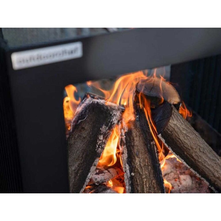 Outdoorchef Firepit puu- ja hiiligrilli sekä ulkotulisija, ruostumaton teräs, 62 × 44,5 cm