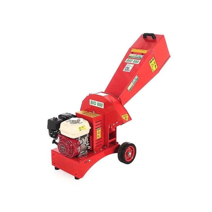 BIO 600 -biotriturator Honda GX 200, 7 HP, oksille enintään 60 mm