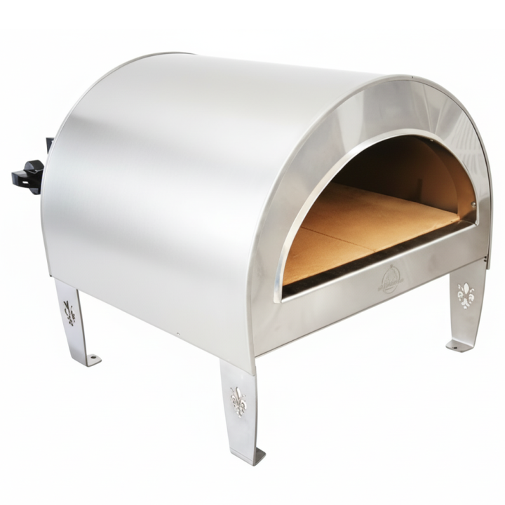 Pizza Party Ardore Silver kaasupizzauuni ulkokäyttöön 40 40 cm 6 kW biscotto paistotaso