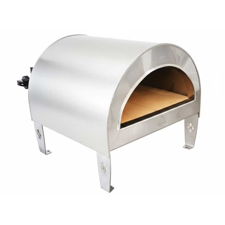 Pizza Party Ardore Silver kaasupizzauuni ulkokäyttöön, 40 × 40 cm, 6 kW, biscotto-paistotaso