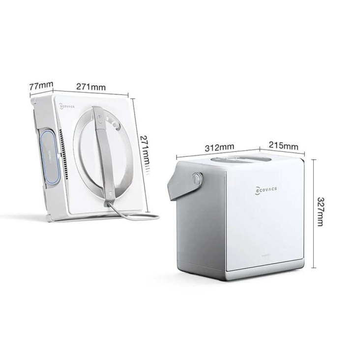 Ecovacs WINBOT W2 PRO OMNI ikkunanpesurobotti, 24 V, akku- ja verkkokäyttö