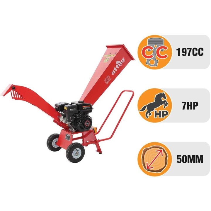 Attila ATS 600 L -biocippuri, Loncin G220F, 7 HP, 50 mm