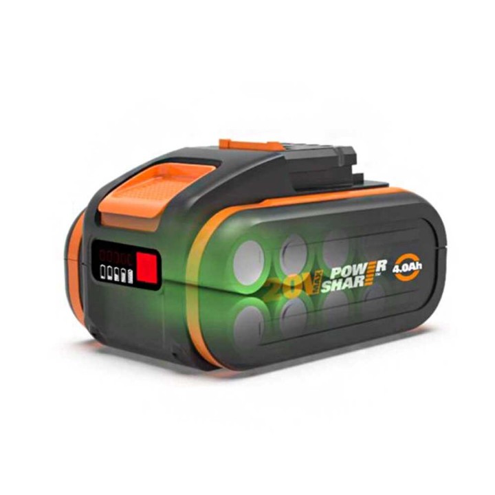 Worx WG082E akkuraivaussaha, 20 V, 4 Ah, siimapää ja terälevy