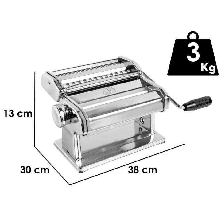 Marcato Atlas 180 Classic pastakone, 180 mm, kromattu teräs