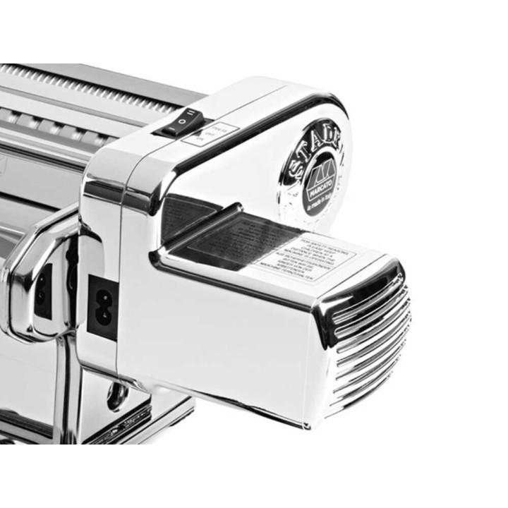 Marcato Atlasmotor+ sähköinen pastakone, 100 W, kromattu teräs