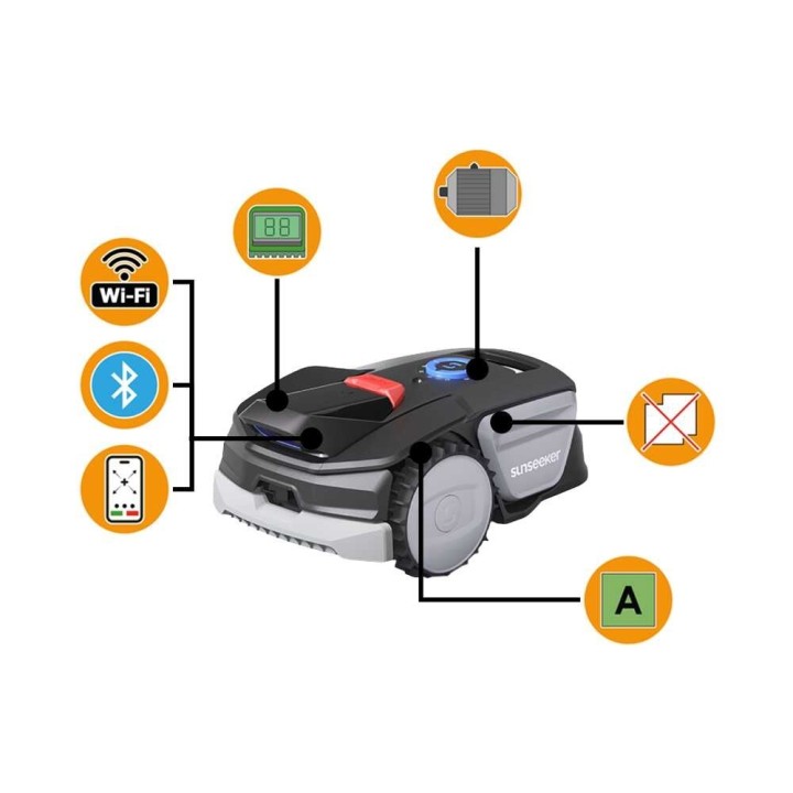 Sunseeker V1 robottiruohonleikkuri, 300 m², 20 V, ilman rajalankaa