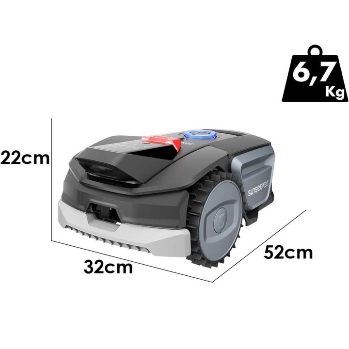 Sunseeker V1 robottiruohonleikkuri, 300 m², 20 V, ilman rajalankaa