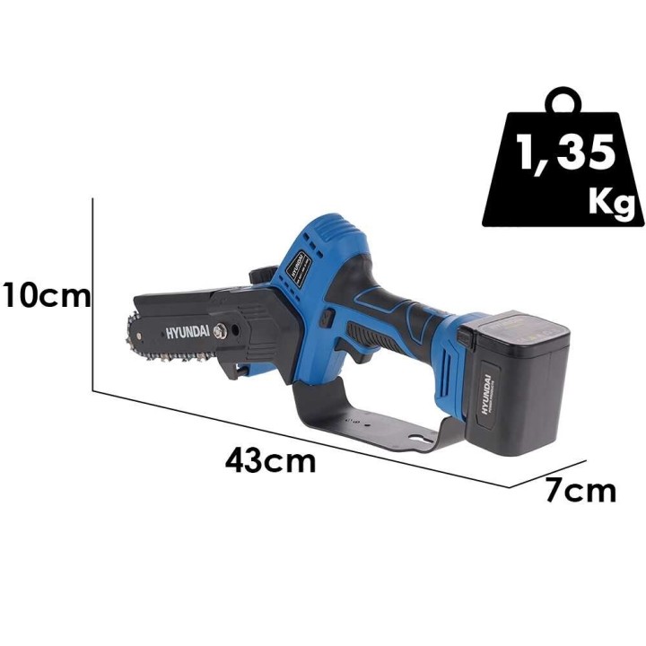 Hyundai SC-5805 akkukäyttöinen oksasaha, 18 V, 4 Ah, 500 W, 15 cm