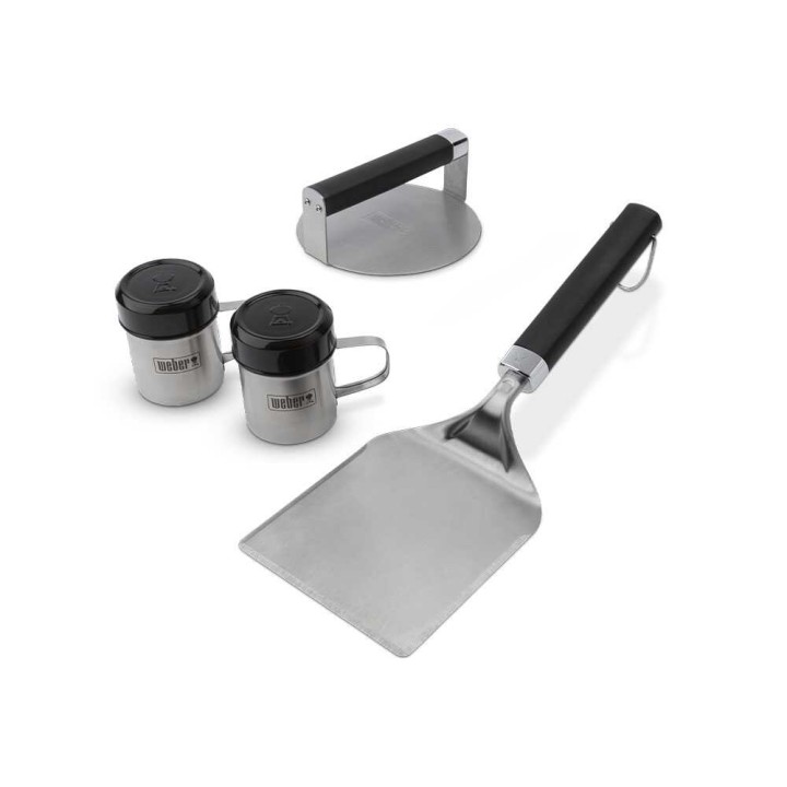 Weber 3401364 smashed burger -tarvikekit, ruostumaton teräs, 41 × 23,5 × 8,5 cm