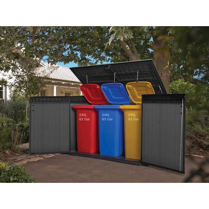 Keter Cortina Mega ulkosäilytin puutarhatyökaluille, 2 020 l, 190,5 × 109,3 × 132,5 cm