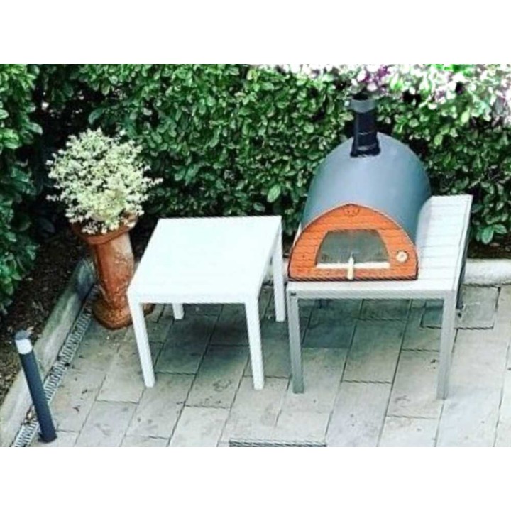 Pizza Party 70x70 Pietra puulämmitteinen pizza-uuni, 60 × 60 cm, 550 °C