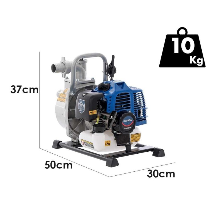 Hyundai LDWP520 moottoripumppu, 2 HP, 38 mm liitännät, 333 l/min
