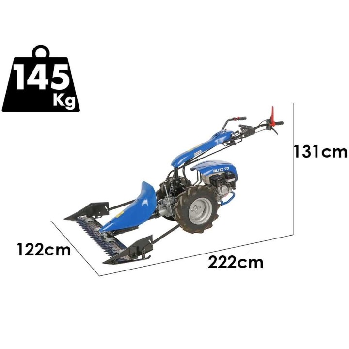 BLITZ 70 monitoiminen niittokone, Honda GX200, 6,5 HP, 112 cm