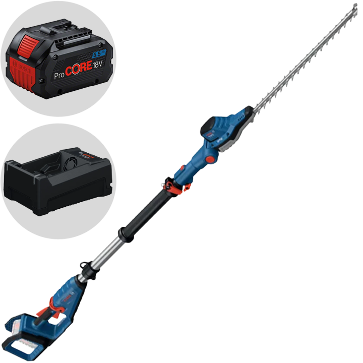 Bosch Professional GHE 18V 50T teleskooppipensasleikkuri 18 V 50 cm 5 5 Ah