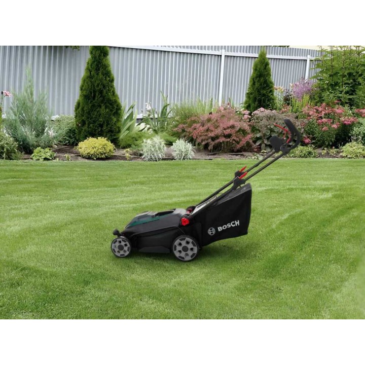 Bosch Rotak18V2-43 akkuruohonleikkuri, 43 cm, 36 V, 3 akkua, 50 l