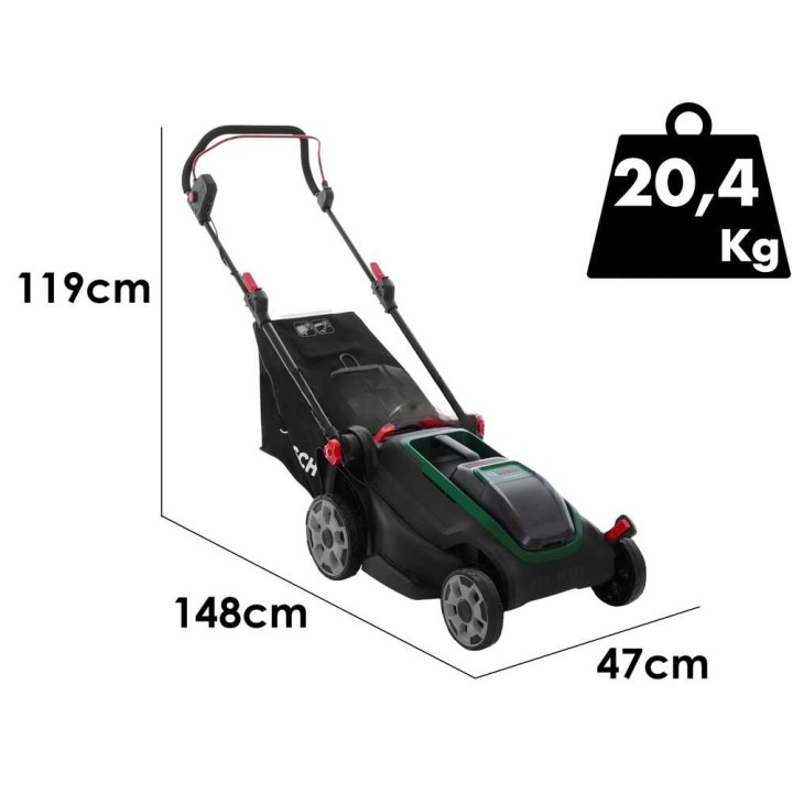 Bosch Rotak18V2-43 akkuruohonleikkuri, 43 cm, 2 × 18 V, 4 Ah