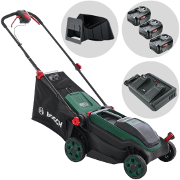 Bosch Rotak18V2 38 akkuruohonleikkuri 38 cm 36 V 3 akkua 4 Ah