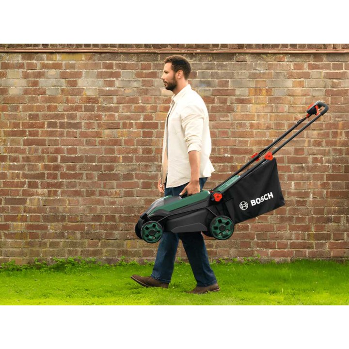 Bosch Rotak18V2-38 akkuruohonleikkuri, 38 cm, 36 V, 3 akkua, 4 Ah