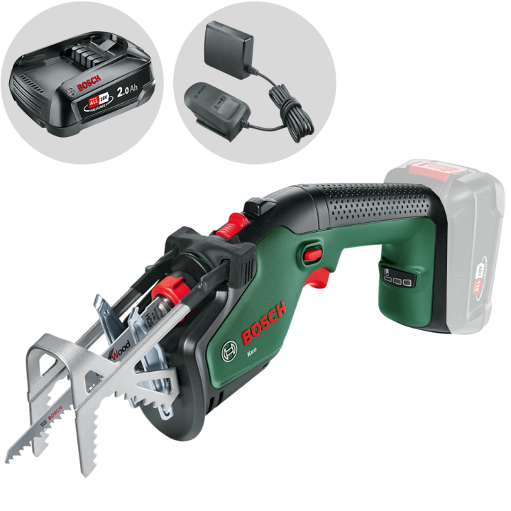 Bosch KEO akkukäyttöinen oksasaha 18 V 2 Ah 15 cm terä