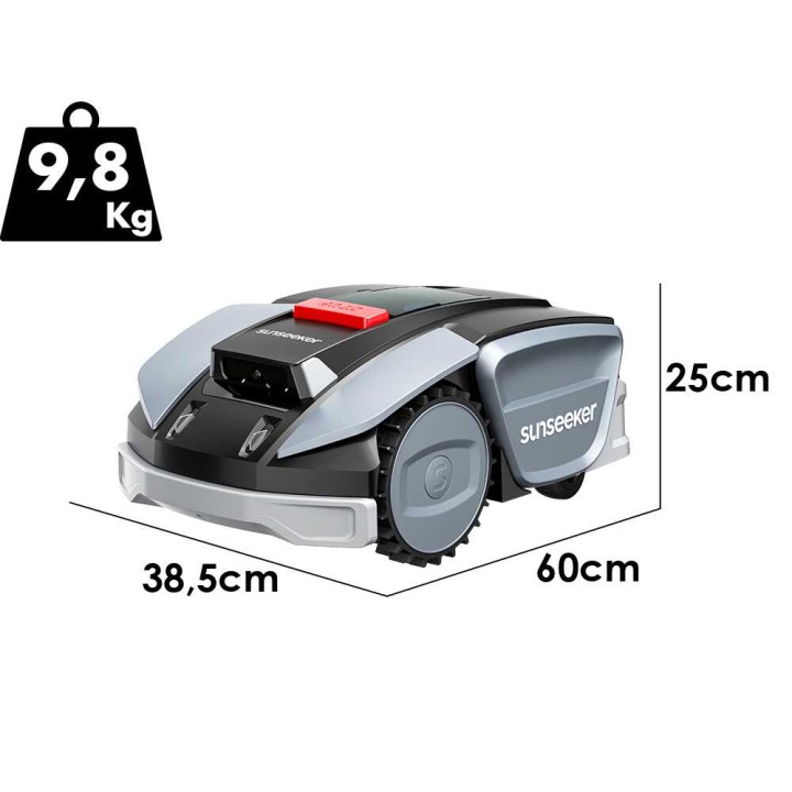 Sunseeker S3 robottiruohonleikkuri ilman perimeterskaapelia, 800 m², 20 V