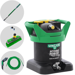 Unger HydroPower Ultra DI puhtaan veden puhdistuspaketti 6 m varsi 28 cm harja