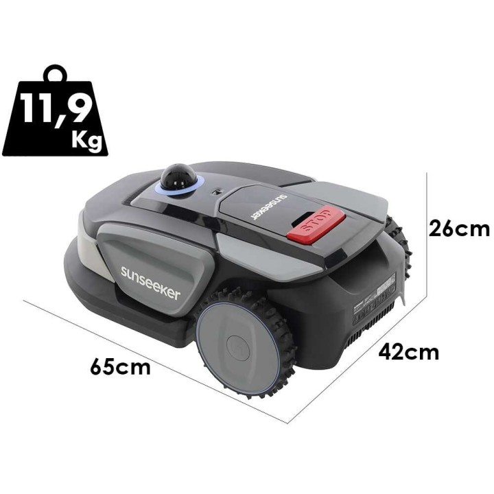Sunseeker S4 robottiruohonleikkuri ilman rajakaapelia, 20 V, 1 000 m²