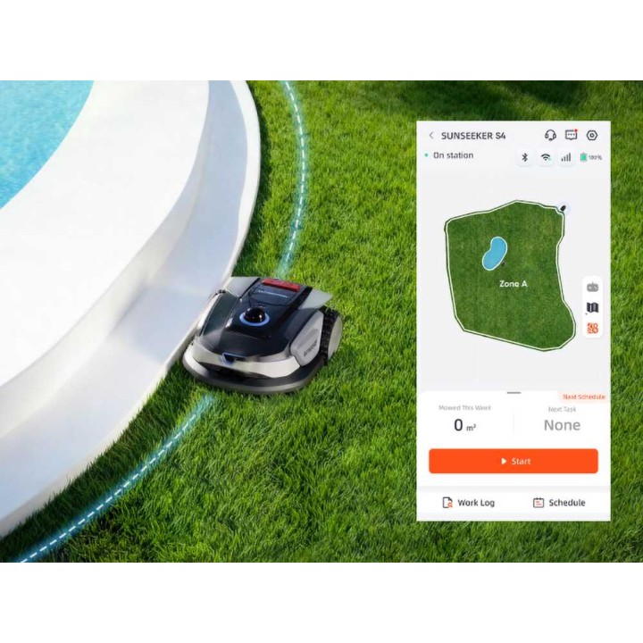 Sunseeker S4 robottiruohonleikkuri ilman rajakaapelia, 20 V, 1 000 m²