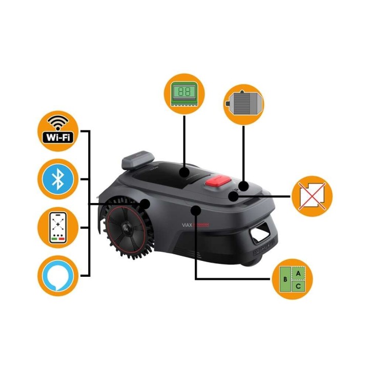 MOVA ViAX 500 robottiruohonleikkuri ilman rajakaapelia, 500 m², 18 V