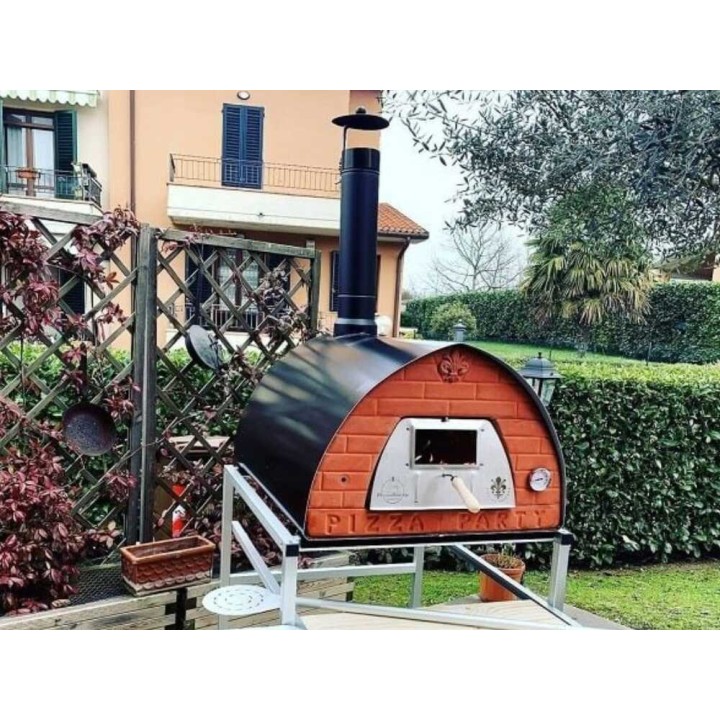 Pizza Party Pizzone puulämmitteinen ulkopizzauuni, 60 × 80 cm, 550 °C