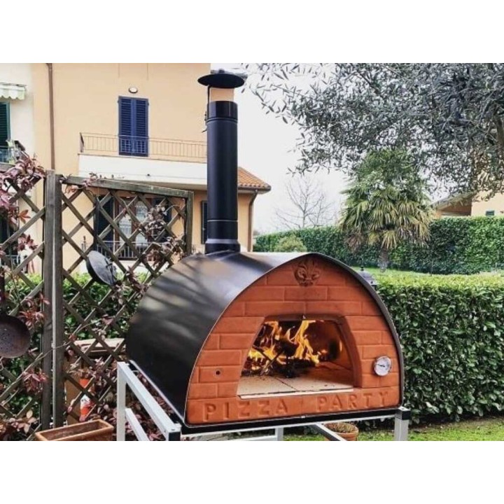 Pizza Party Pizzone puulämmitteinen ulkopizzauuni, 60 × 80 cm, 550 °C