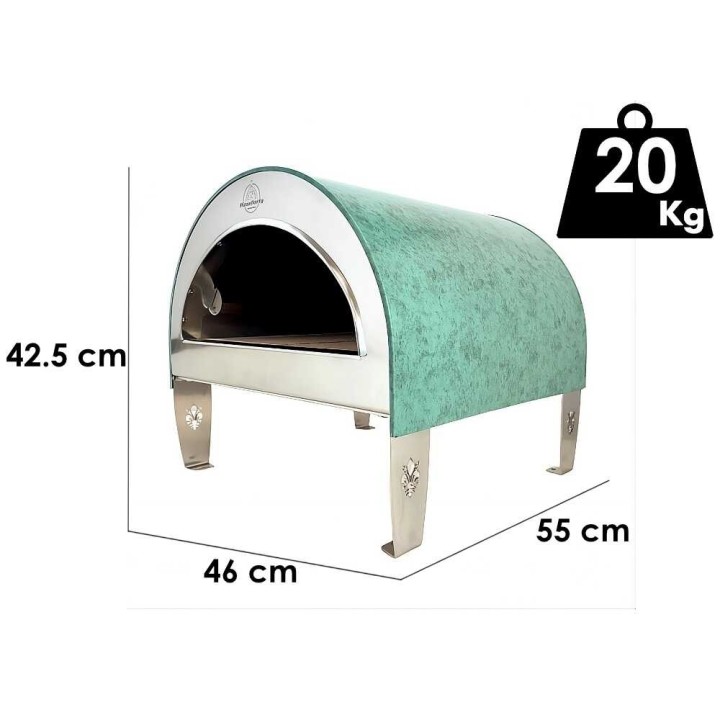 Pizza Party Ardore Acquamarina kaasupizzauuni ulkokäyttöön, 40 × 40 cm, 6 kW