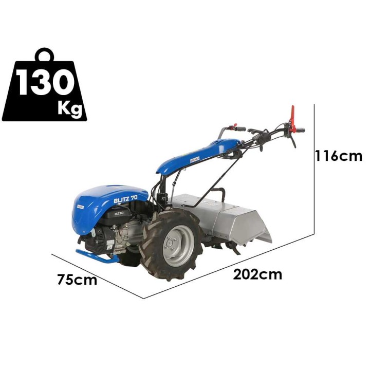Blitz 70 -bensiinijyrsin, Yagmur R210, 7 HP, 75 cm, 3 + 3 vaihdetta